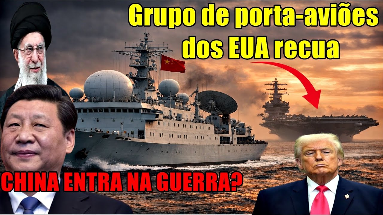 Navio espião chinês fica próximo ao porta-aviões nuclear dos EUA no Irã! EUA ordenam que se retirem!
