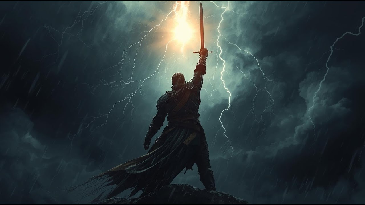 Hero Rises: Epic Warrior in Lightning | Cinematic Fantasy Music