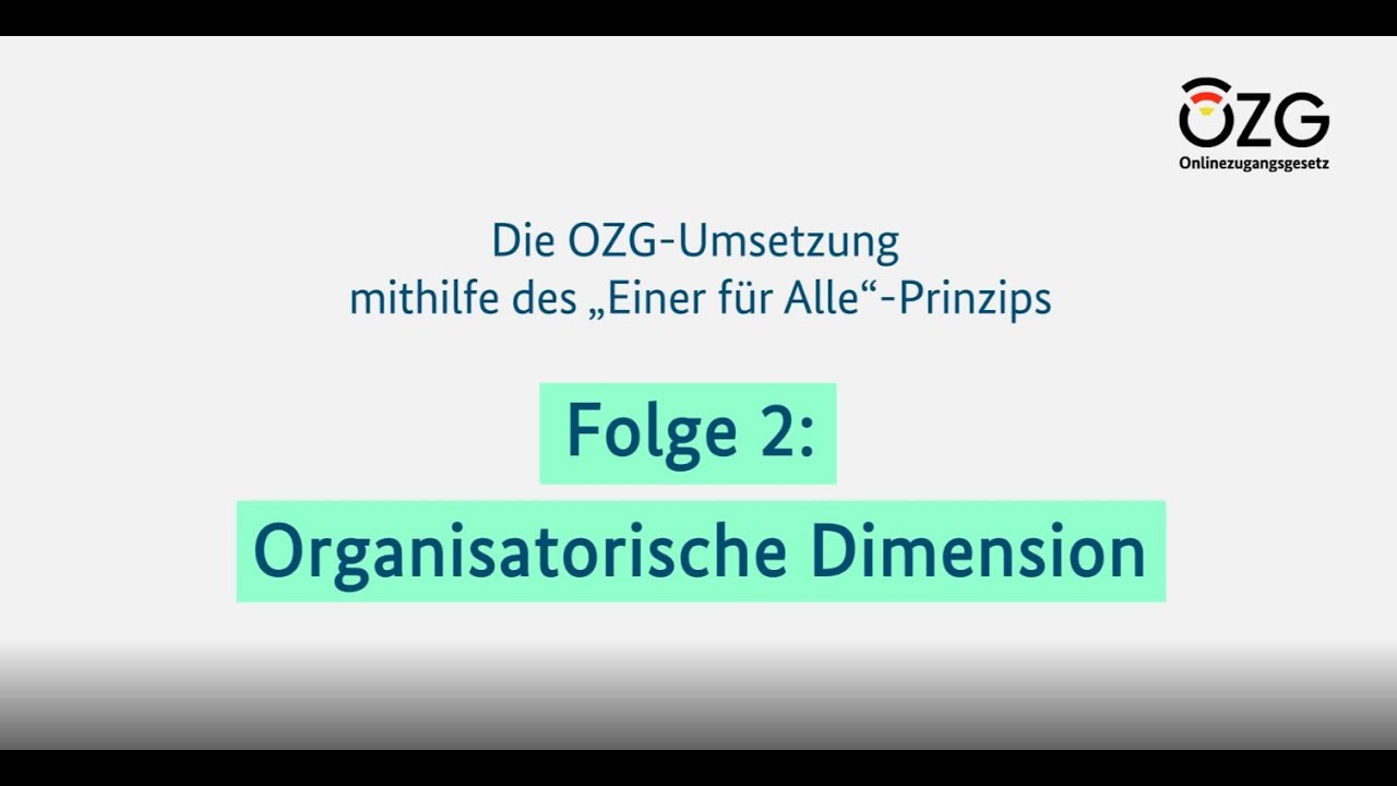 Das EfA-Prinzip einfach erklärt // Folge 2: Die organisatorische Dimension
