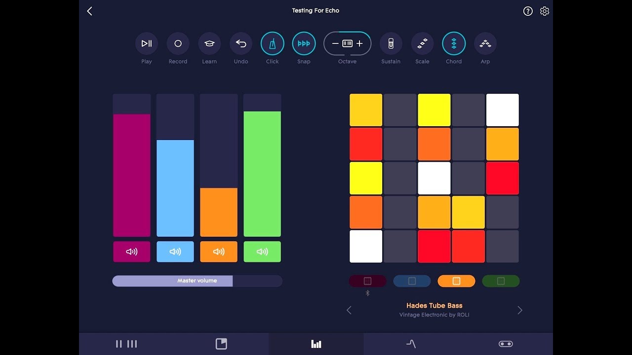ROLI NOISE — руководство по настройке и началу работы с приложением для iPad.
