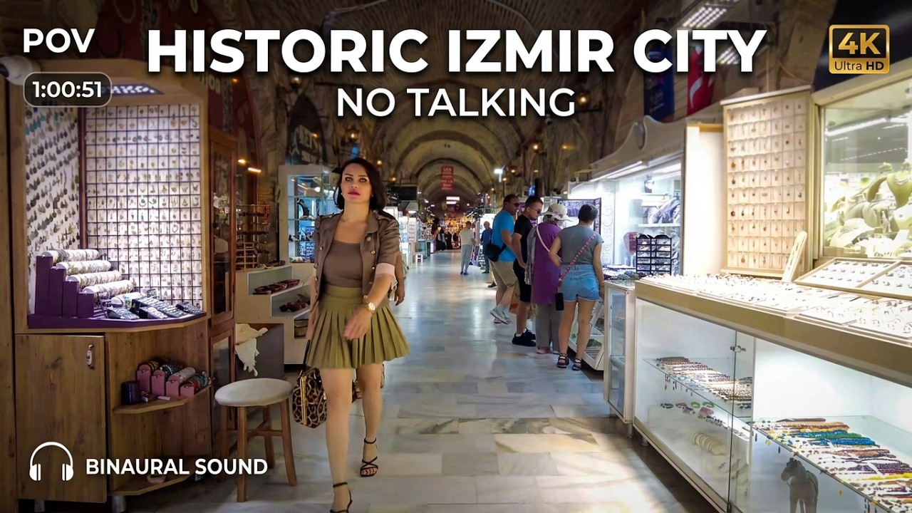 IZMIR CITY WALK • TURKEY 4K 60FPS | POV KONAK & KEMERALTI | 3D AUDIO | NO TALKING | POV TV