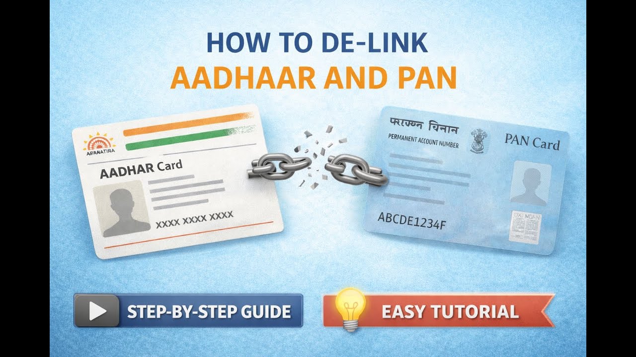 How to De-Link PAN and Aadhar