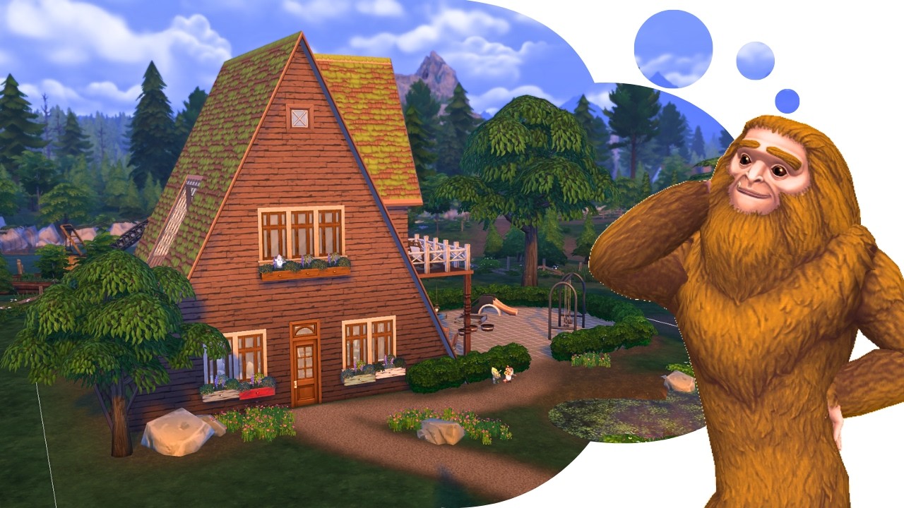 You Chose This - Building a Nice Family Cabin for Bigfoot | Sims 4 Build Challenge