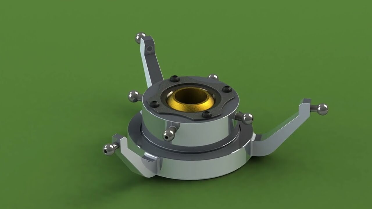 Solidworks tutorial: Swash Plate in Solidworks (Parts Designing, Assembly, Motion)