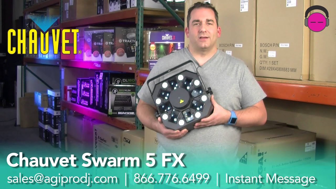 CHAUVET Swarm 5 FX 3-in-1 LED Moonflower, RG Laser & Strobe Light | agiprodj