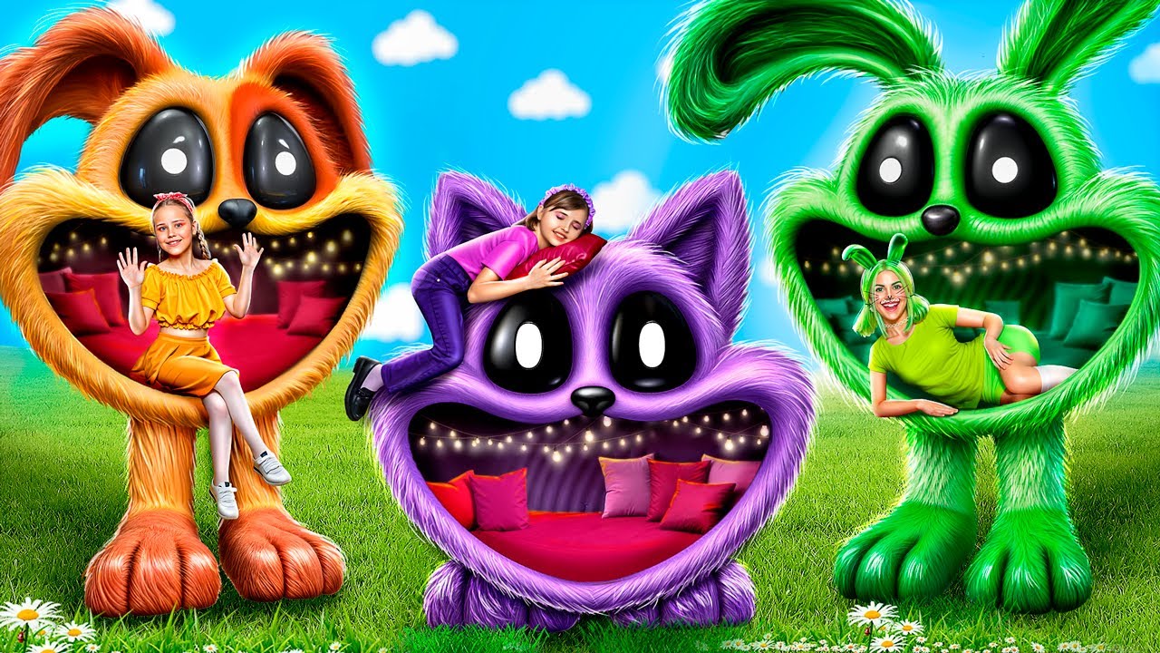 Construímos uma Casinha para uma Soneca! Um Desafio Colorido! Se Poppy Playtime 3 me Adotasse!
