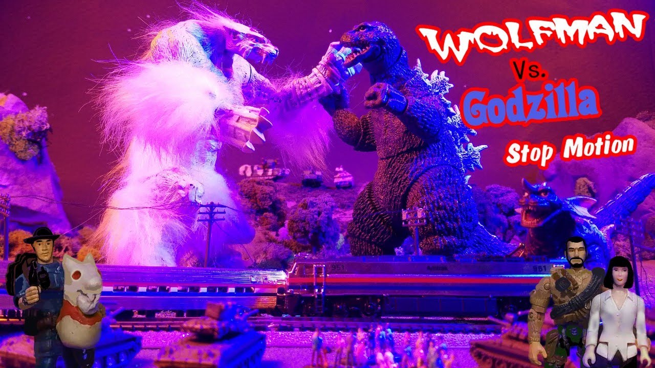 Wolfman Vs. Godzilla Stop Motion Animation (Full Cut Version) [ウルフマン Vs.ゴジラ ストップモーション アニメーション]