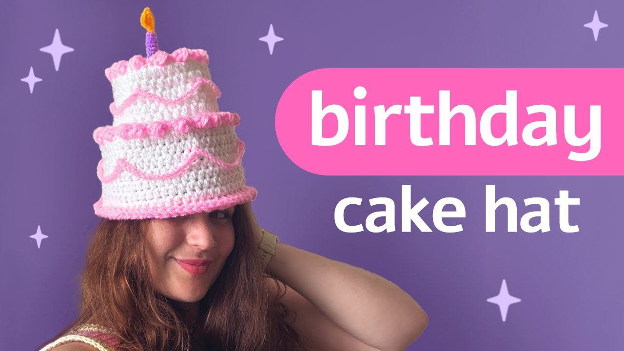 🎂 birthday cake crochet hat tutorial 🧶 | beginner friendly | US terms | Lala Crochet Boutique