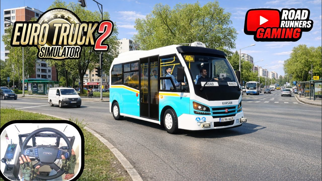Smooth City Minibus Driving in Heavy Traffic | Karsan Jest 1.58 | 4K HDR | Euro Truck Simulator 2