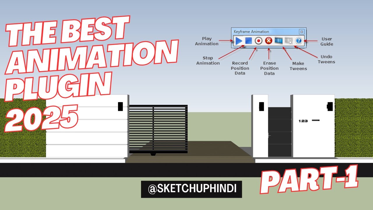 How to animate your model in sketchup 2025. keyframe animation, Fredo6 animator plugin. part- 1