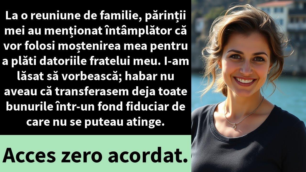 La o reuniune de familie, părinții mei au menționat întâmplător că vor folosi moștenirea mea pentru