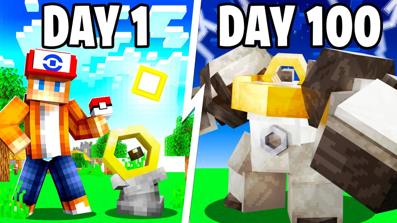 I Spent 100 DAYS as a MYTHICAL TRAINER in Pokémon Minecraft Vs my Rival! (Duos Cobblemon)
