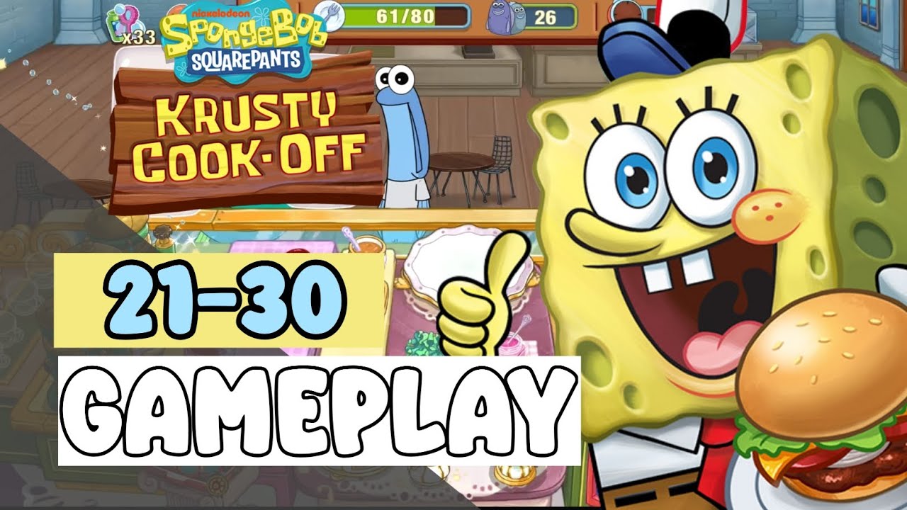 SISYPHEAN SWEETS ISLAND IN THE SKY Level 21-30 - SpongeBob: Krusty Cook-Off - Gameplay Walkthrough