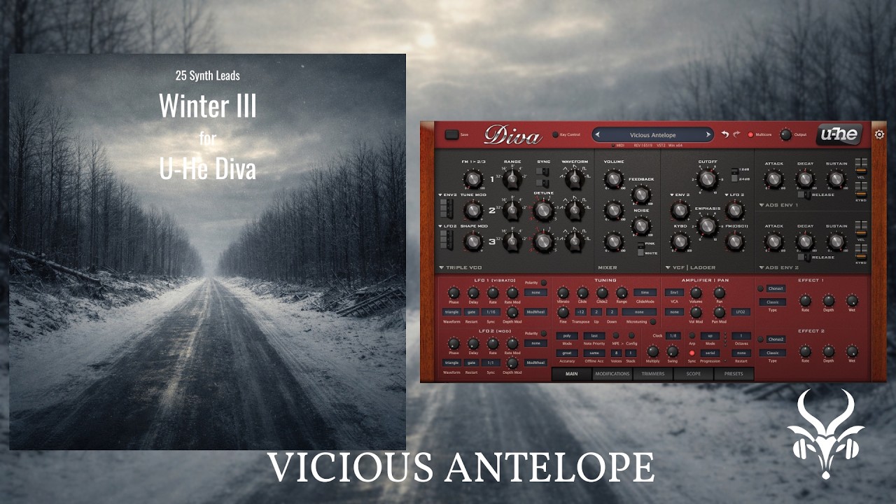 U He Diva Presets | Winter III by Vicious Antelope – Analog Cinematic Leads