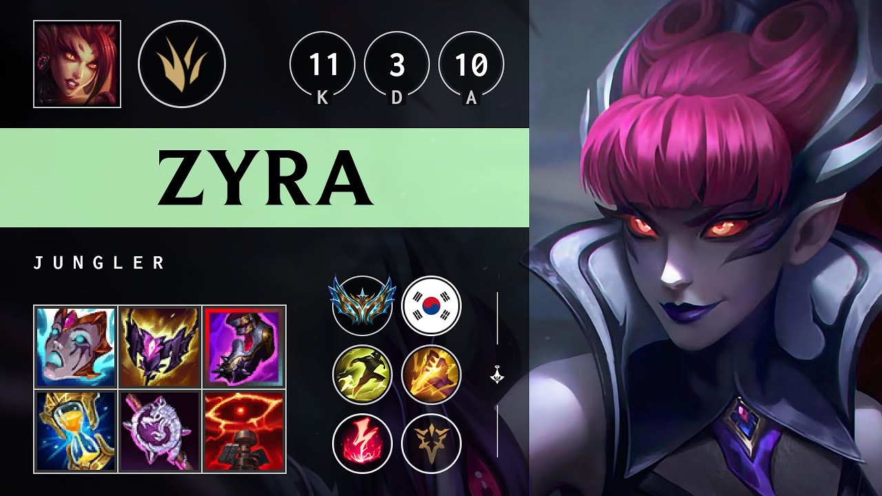 Zyra Jungle vs Xin Zhao: Godlike - KR Challenger Patch 25.S1.2
