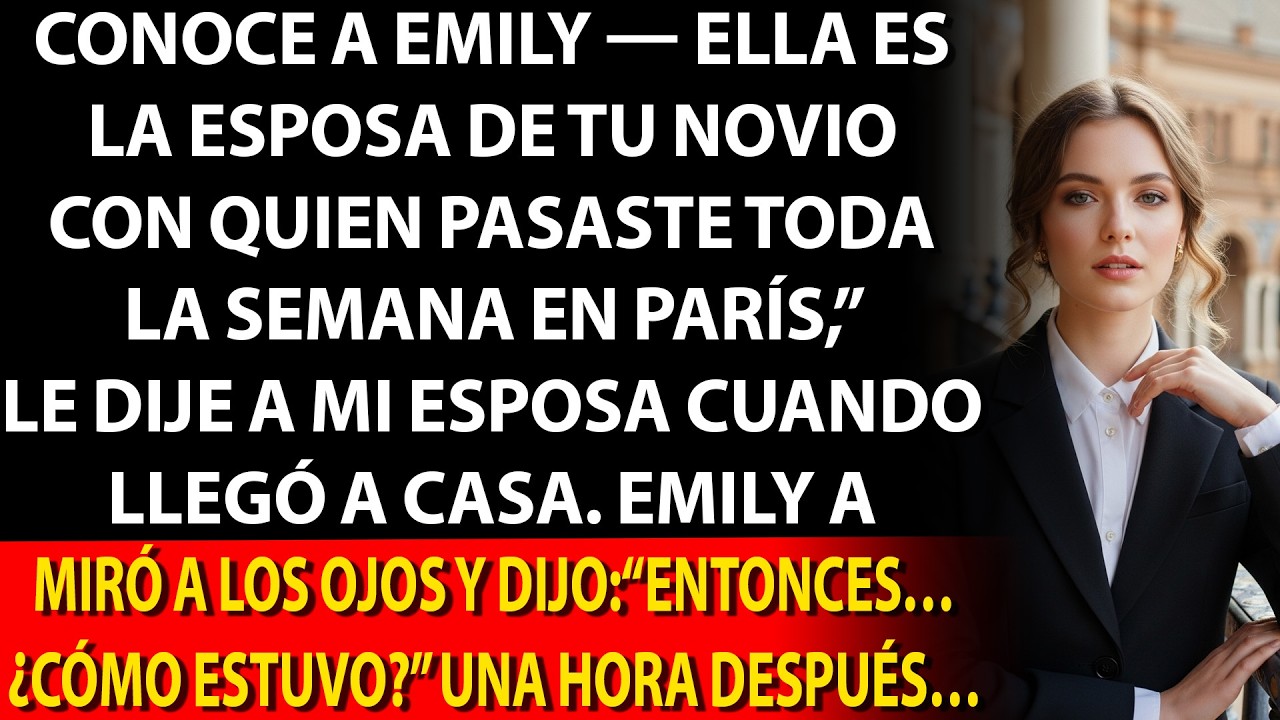 😈 «Conoce a Emily: la esposa del hombre con quien estuviste en París», le dije. 💔
