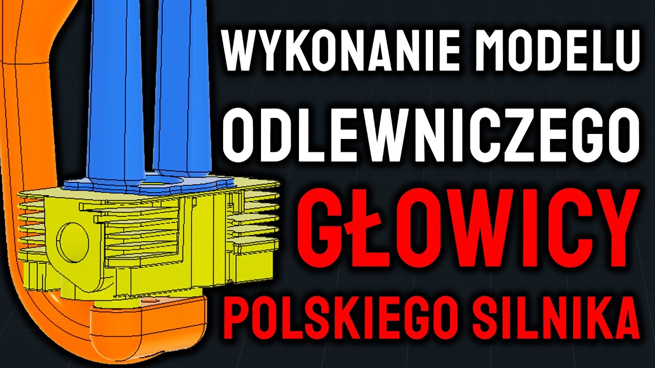 🇵🇱 UKŁAD WLEWOWY I MODEL ODLEWNICZY GŁOWICY SILNIKA S132 LO1 - ZADZIOR 350 / M14 ISKRA