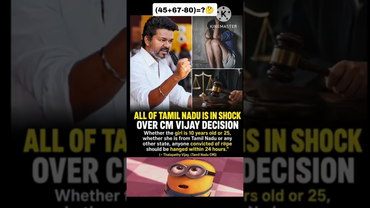 Shocking: CM Vijay Demands Strict 24-Hour Law For Culprits! 🤯⚖️🚨|#vijay #thalapathyvijay #tn #viral