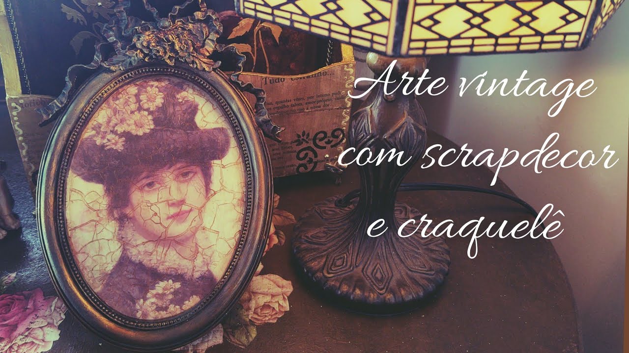 Passo a passo como fazer craquelê em scrapdecor / arte vintage