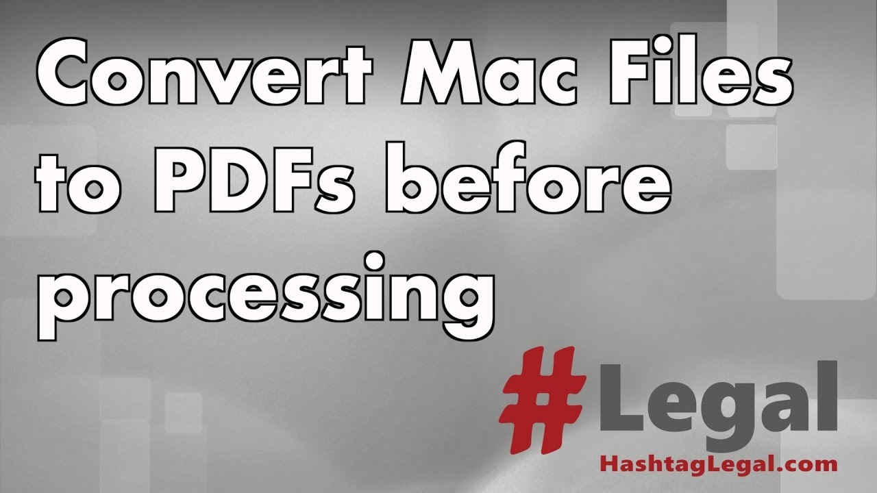 Tip #: 54 Converting Mac files to PDF