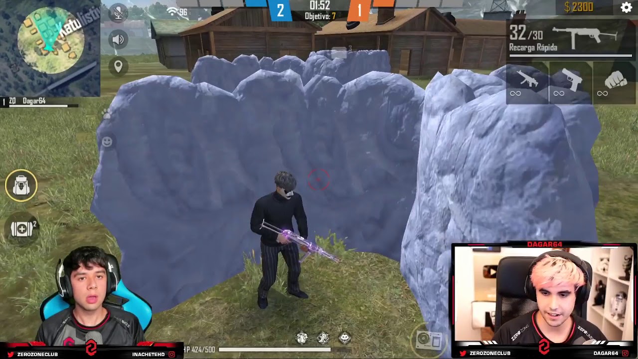 DAGAR 64 VS INACHETE.... FREE FIRE. #pvp #free fire