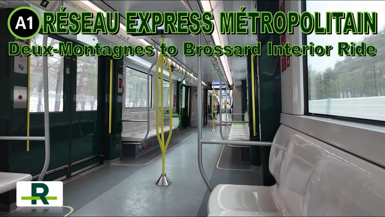 Réseau Express Métropolitain - A1: Deux-Montagnes Station to Brossard Station Interior Ride