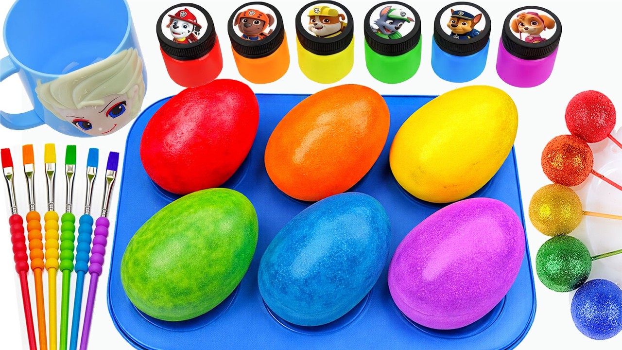 Satisfying Video l DIY How To Make DIY 6 Glitrer Eggs SPRUNKI Candy Lollipop Labubu Paint Color ASMR