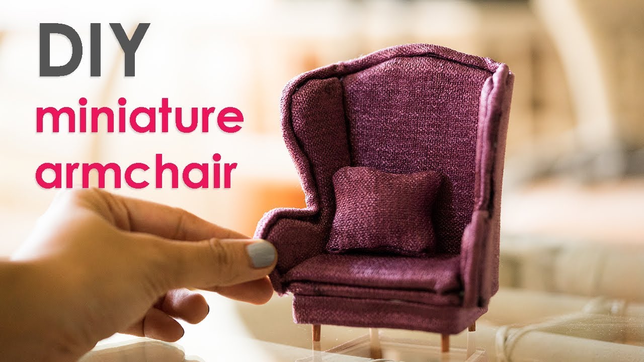 DIY Miniature No-Sew Armchair Tutorial - Alice in Wonderland Inspired