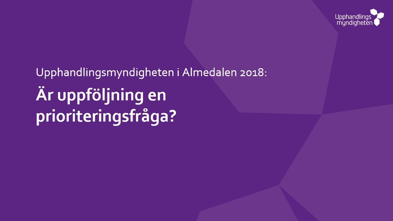Är uppföljning en prioriteringsfråga?