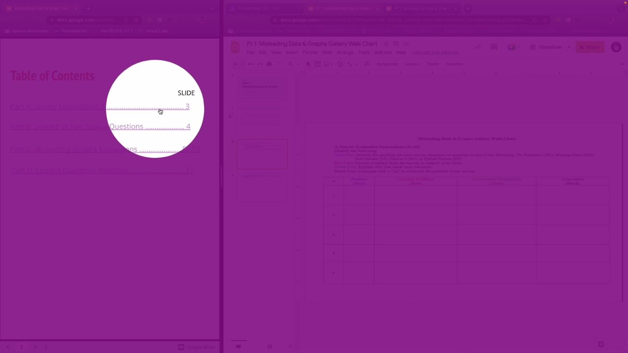 Video Tutorial: Pt 1: Misleading Data & Graphs Gallery Walk Chart