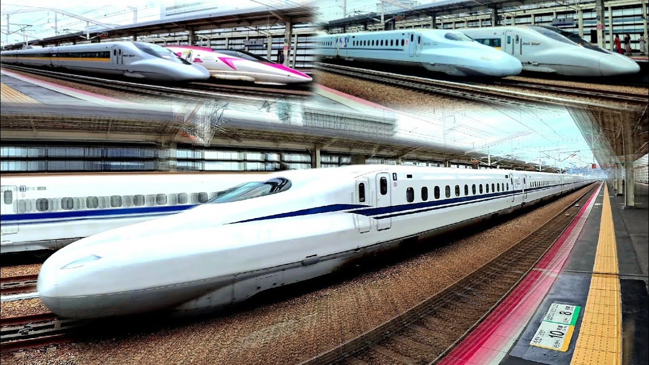 山陽新幹線：高速通過連続映像／時速３００㎞（姫路）