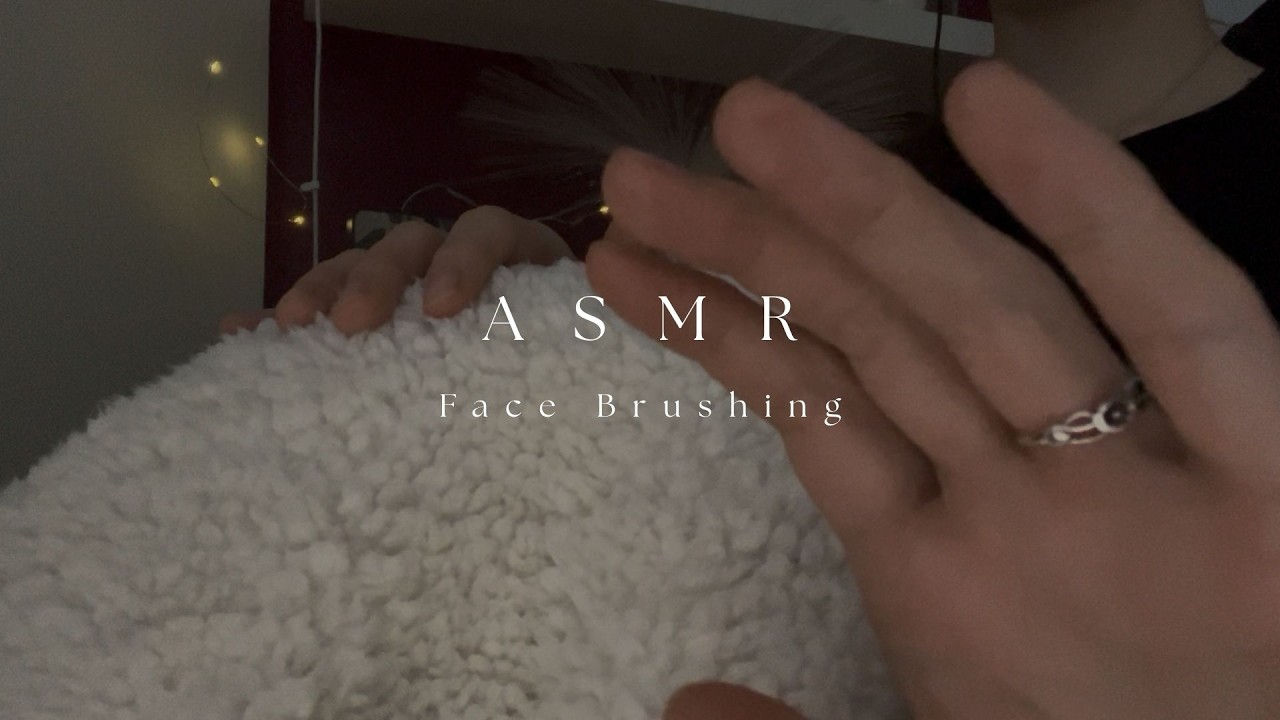 ASMR Soft Face Brushing for Sleep 🌧️  - No Talking | Gentle Rain Sounds