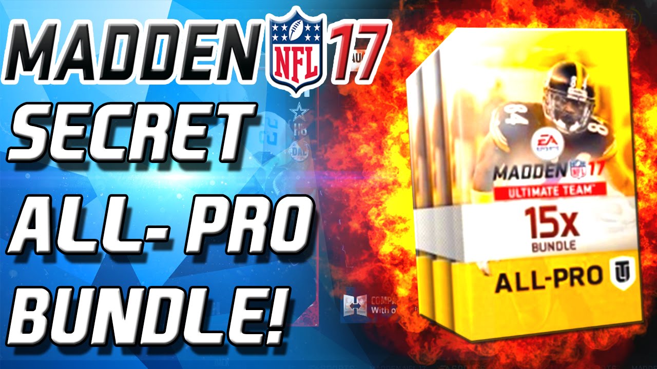 SECRET ALL-PRO PACK BUNDLE! NEW LEGEND!- Madden 17 Ultimate Team