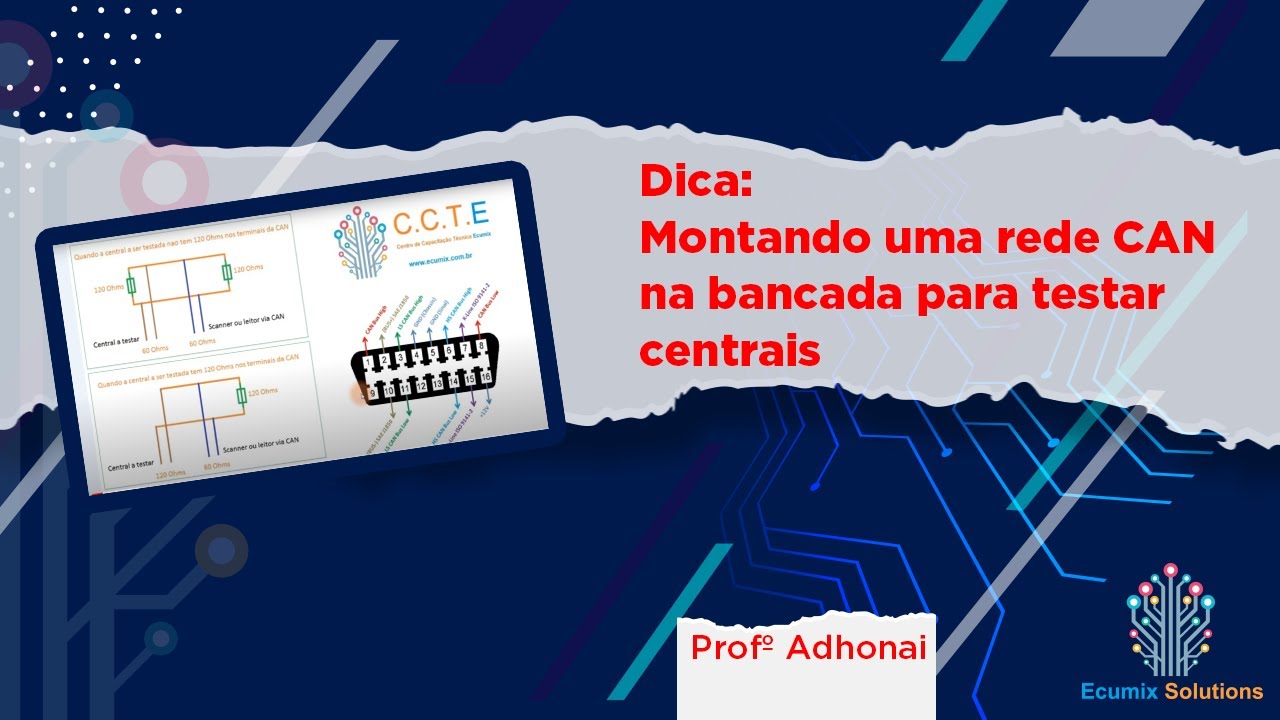 MONTANDO UMA REDE CAN NA BANCADA PARA TESTAR CENTRAIS