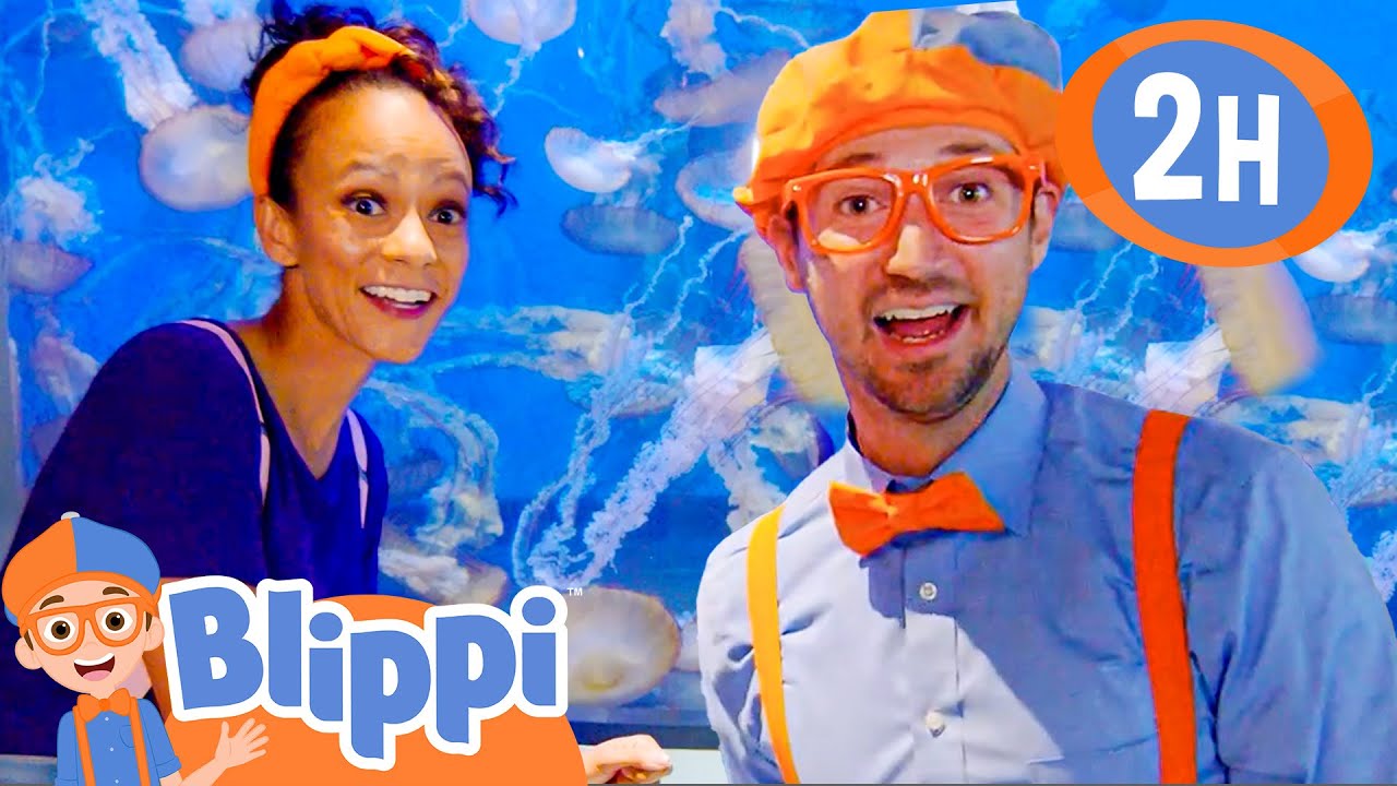 Blippi and Meekah Visit the Aquarium of The Pacific! | 2 HOURS OF BLIPPI TOYS!