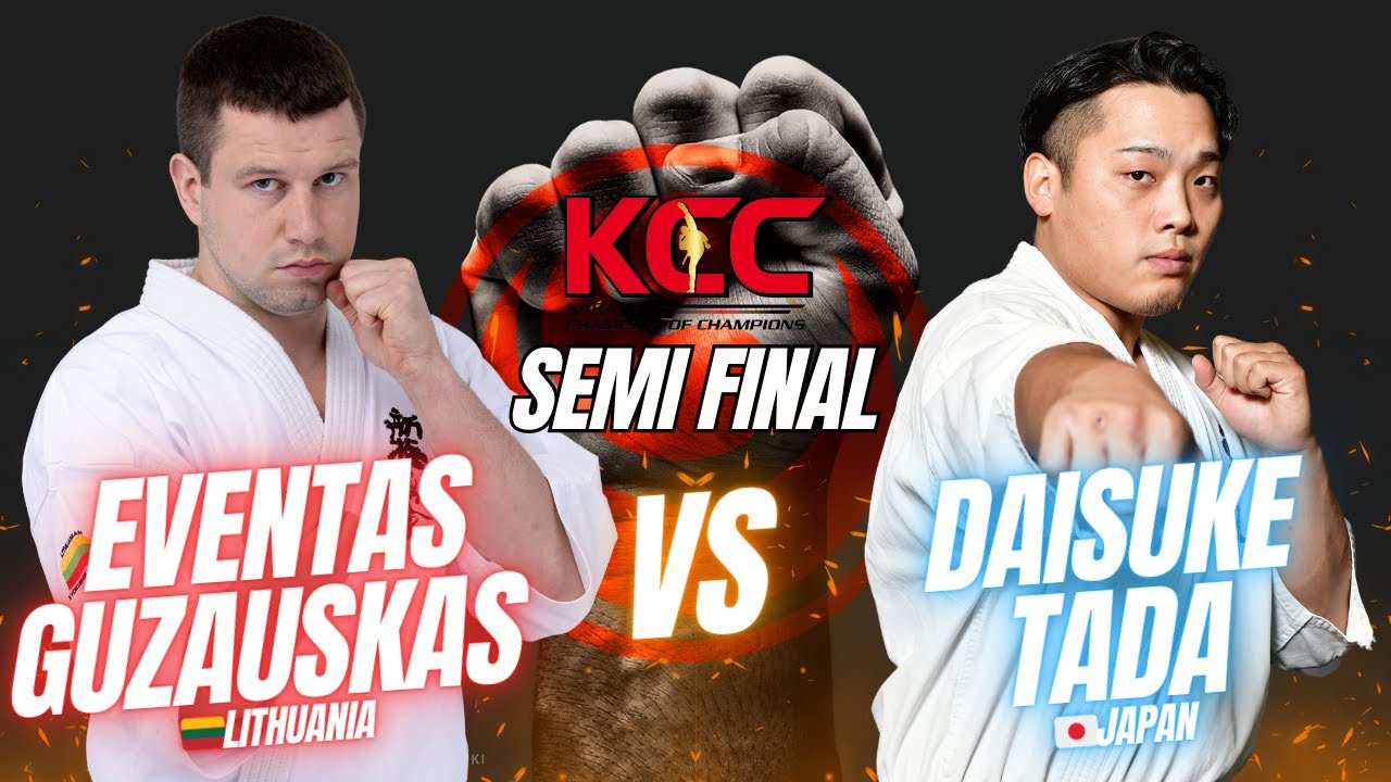 【新極真会】男子準決勝　エヴェンタス・グザウスカス vs 多田大祐　空手 Champion Of Champions　SHINKYOKUSHINKAI KARATE