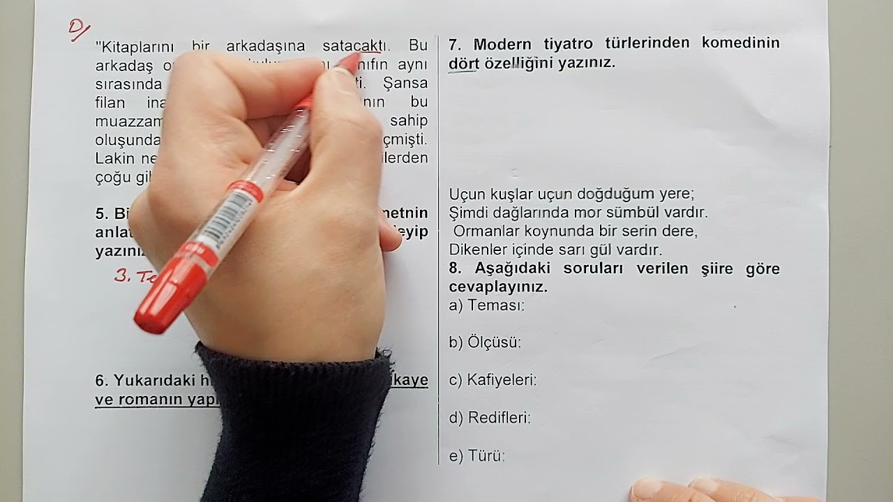 HÜLYA HOCA İLE EDEBİYAT 9. SINIF SORUMLULUK SINAVI SORULARI ÇÖZÜMÜ