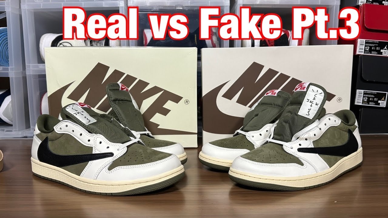 Air Jordan 1 Low X Travis Scott Medium Olive Real Vs Fake Pt.3 Review