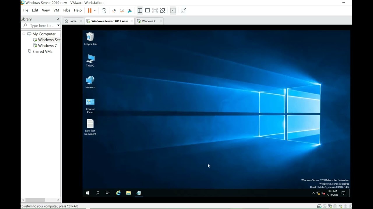 الجزء العملي على برنامج VMware , windows server كيفية ربط الأجهزة مع الدومين وعمل مشاركة للمجلدات