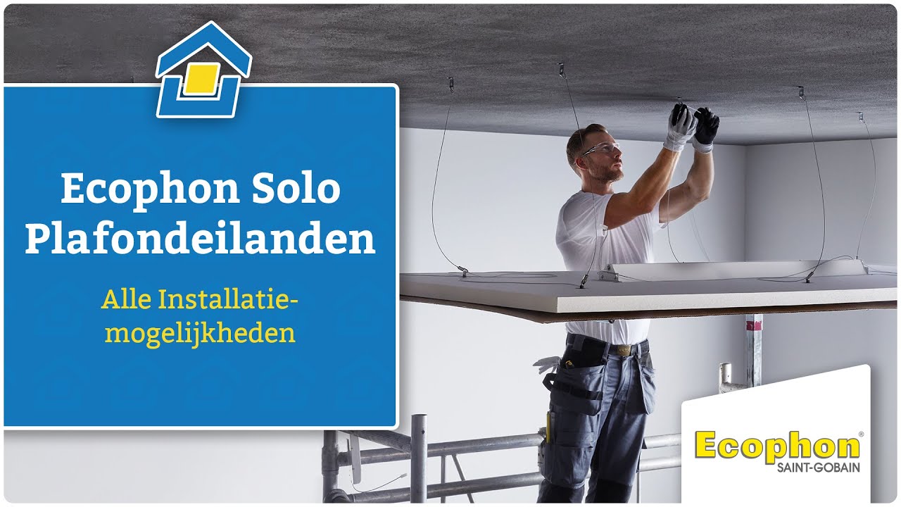 Ecophon Solo Plafondeilanden - Alle installatiemogelijkheden