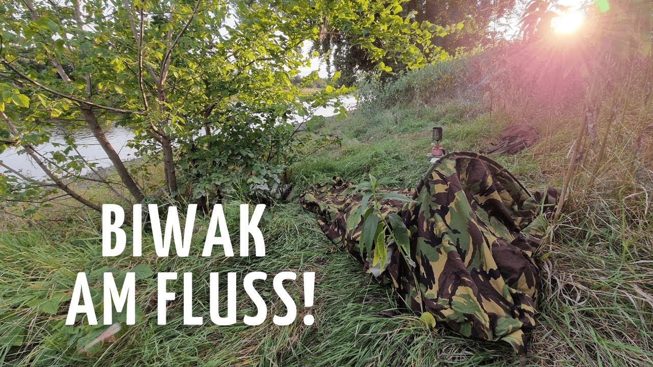 24H BIWAK AM FLUSS mit minimalistischer Ausrüstung! | Shelter #overnight