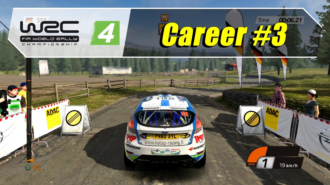 WRC 4 (PS3) — Карьера №3 — Юниорский WRC — Wheelcam (4K@60)