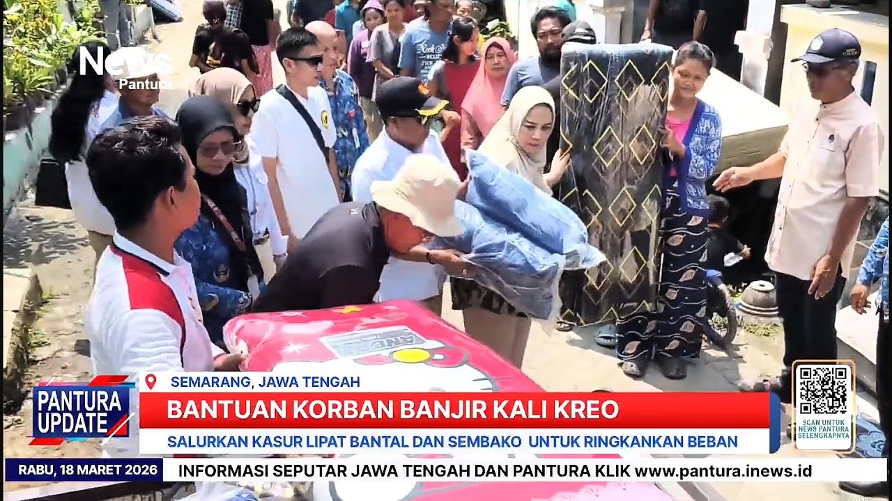 Korban banjir kali Kreo di Ngaliyan Semarang dapat bantuan kasur