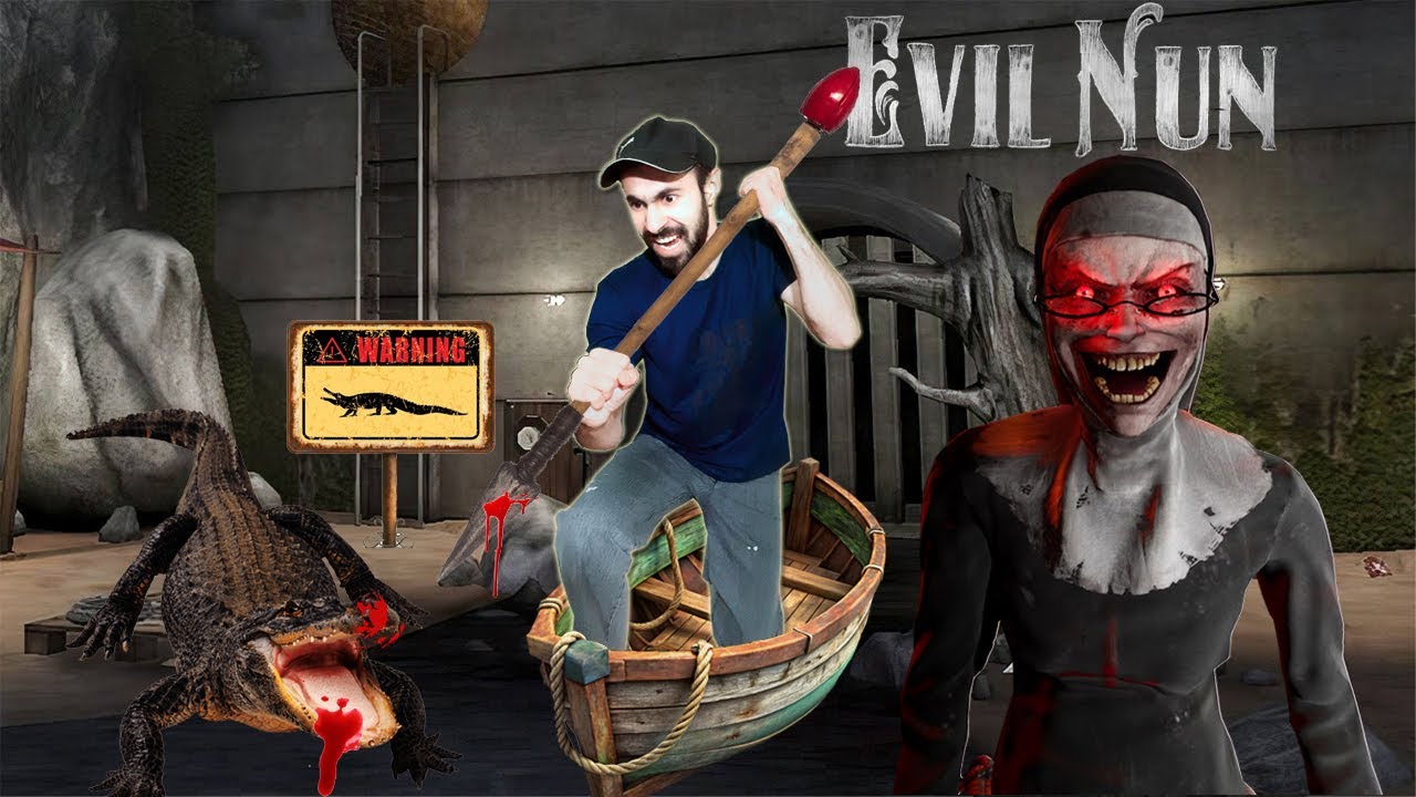 Dangerous Crocodile Escape|| Kc HuNTeR Gamerz Escape With Crocodile From Evil Nun Hunted School