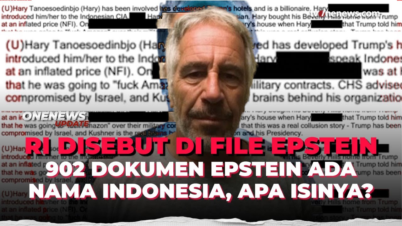 902 Dokumen Jeffrey Epstein Cantumkan Indonesia, Apa Saja Isinya? | OneNews Update