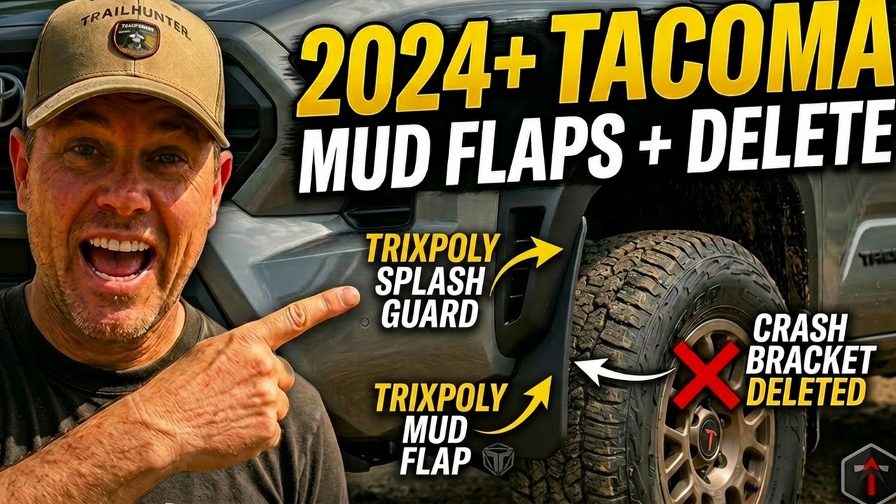 BEST Mud Flaps, Splash Guard Mods for 2024+ Toyota Tacoma (And Crash Bracket Delete) | DIY Upgrades