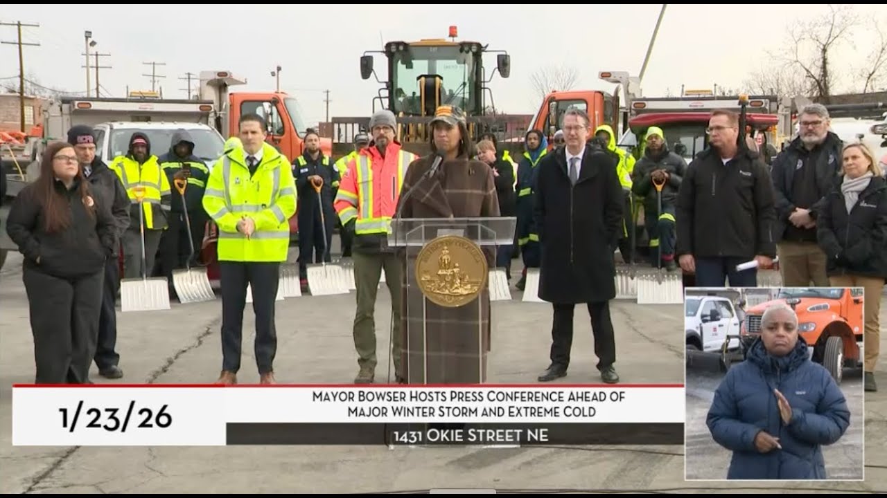 Mayor Bowser Holds Press Conference Ahead of Major Winter Storm and Extreme Cold, 01/23/26