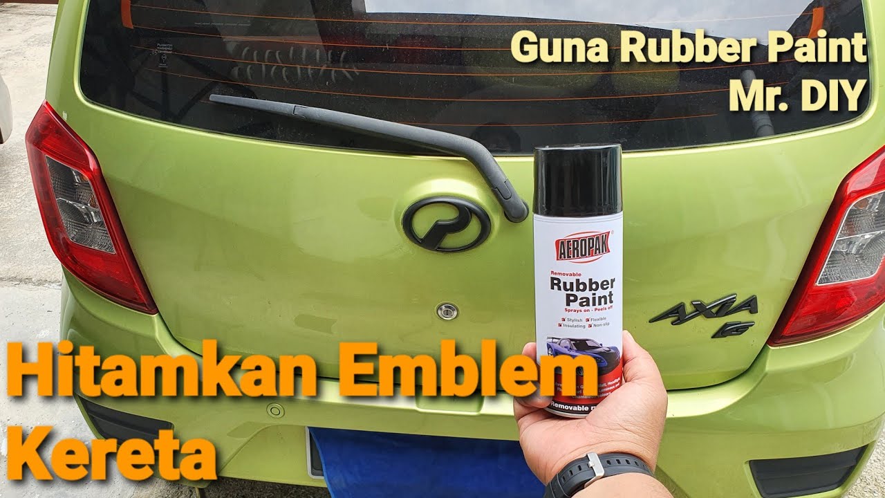 Hitamkan Emblem Chrome (Plastidip) Kereta | Perodua Axia