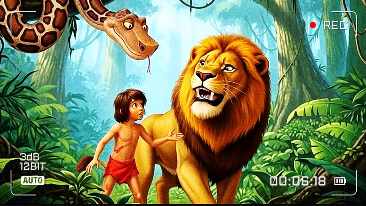 Kaa Hypnotizes Mowgli Gently as Shere Khan Stalks in the Shadows | Jungle Book Cinematic Moment