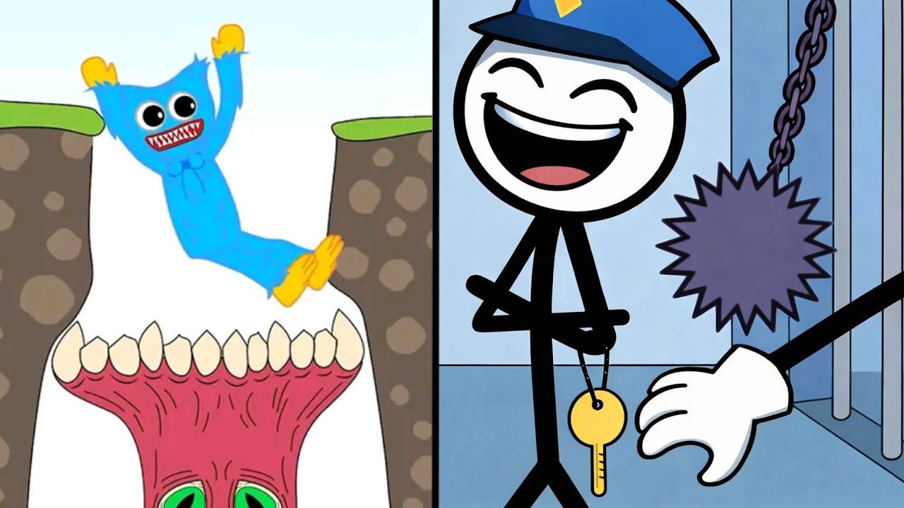 🤣 Thief Puzzle Game 🆚 Huggy Story | Brain Test Life Story | I Escaped Prison Using Only MY BRAIN!.